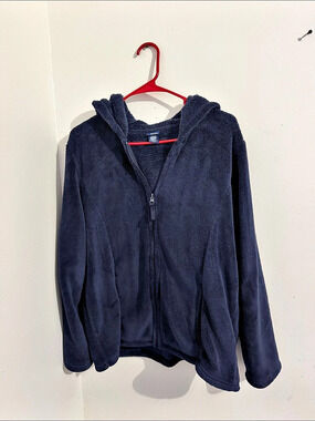 Basic editions Fleece Hoodie Fleece Hooded Jacket Black Large